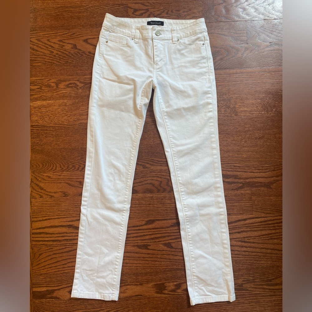 White House Black Market Blanc Slim Ankle Pants